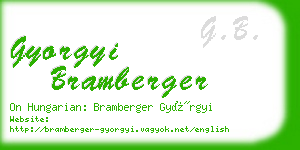 gyorgyi bramberger business card